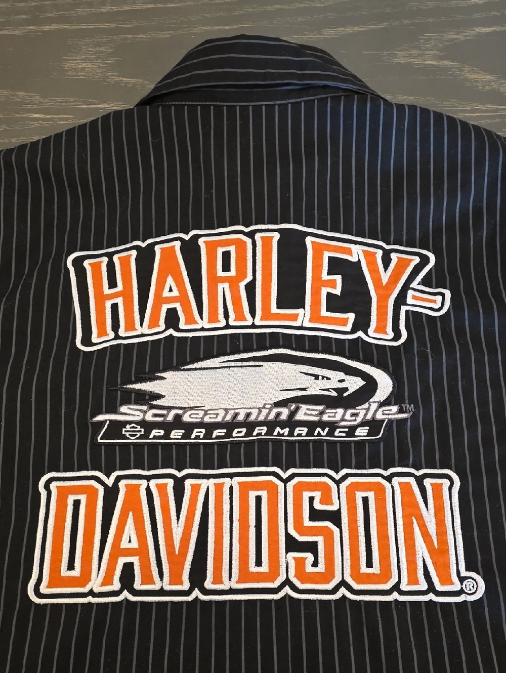 Authentic H-D Screamin' Eagle Black Stripe Garage Shirt